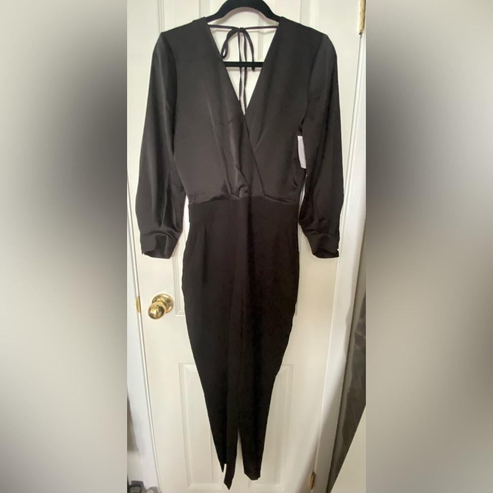 H&M Black Long Sleeve Jumpsuit